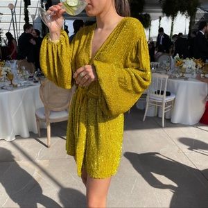 Retrofete Gabrielle Sequin Wrap Dress